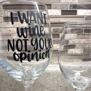 Custom wine glass